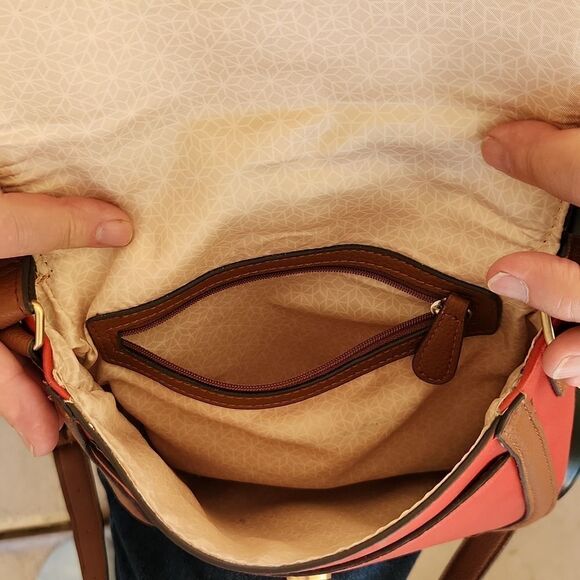 Coral crossbody handbag Time and Tru with adjustable strap - Picture 4 of 6